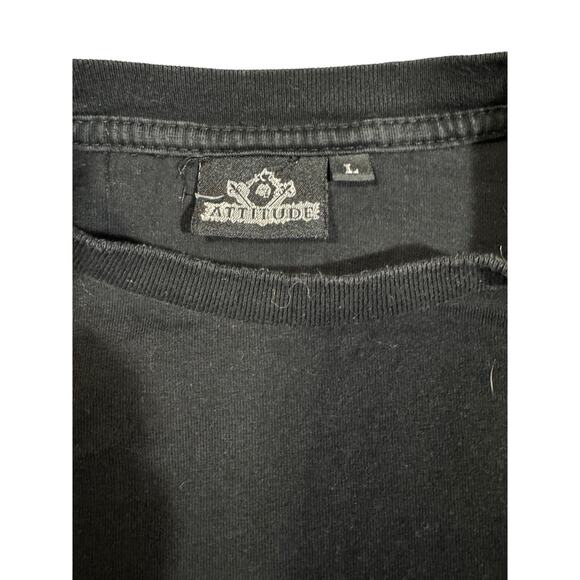 Attitude Studio Embroidered Goldfish Long Sleeve Tee – Size L - Picture 6 of 7